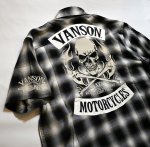 画像10: VANSON (バンソン）  オンブレチェック 半袖シャツ スカル刺繍  NVSS-2003 (10)