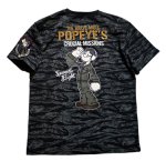 画像1: THE BRAVEMAN / POPEYE コラボ  刺繍  プリント Tシャツ  POB-2003 (カモフラージュ） (1)