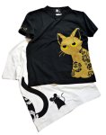 画像2: LIN (リン） 黒猫のLamy とネズミのEarl プリント 刺繍 Tシャツ  ATL-75001 (2)