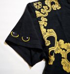 画像6: LIN (リン） 黒猫Lamy &ネズミEarl 唐草かくれんぼ プリント 刺繍 Tシャツ  ATL-75002 (6)