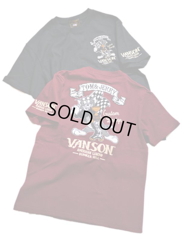 画像1: VANSON (バンソン）tom&jerry コラボ 刺繍 Tシャツ TJV-2010 (1)