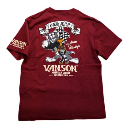 画像1: VANSON (バンソン）tom&jerry コラボ 刺繍 Tシャツ TJV-2010