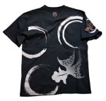 画像9: 華鳥桜　円相と金魚 プリント 刺繍   Tシャツ   8002102 (9)