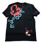 画像8: GO-COO! ! (悟空本舗）  金魚戯画 プリント 刺繍 Tシャツ  LGT-5901 (8)