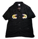 画像1: HOUSTON (ヒューストン） スカシャツ (TIGER)  刺繍  40685 ブラック (1)