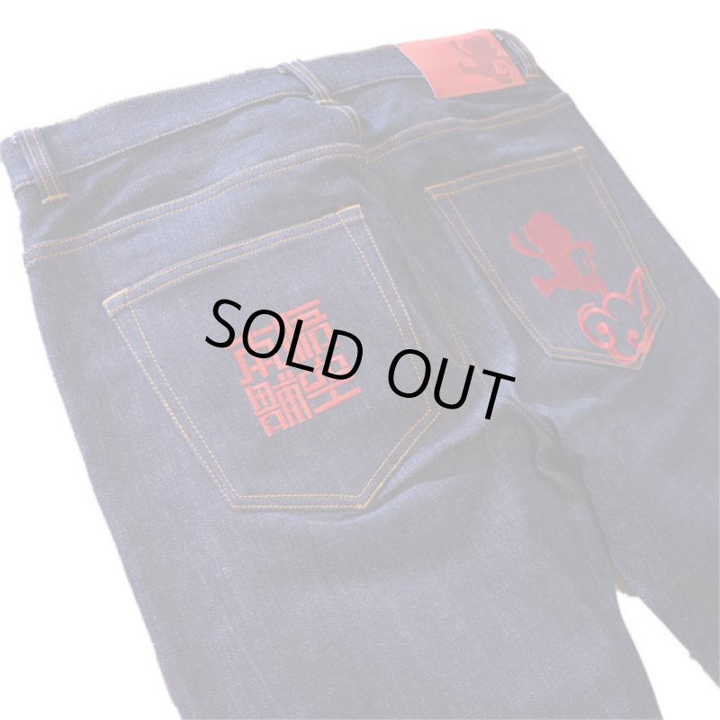 画像6: GO-COO! (悟空本舗)   刺繍 デニムパンツ  LGD-5903  インディゴ (6)