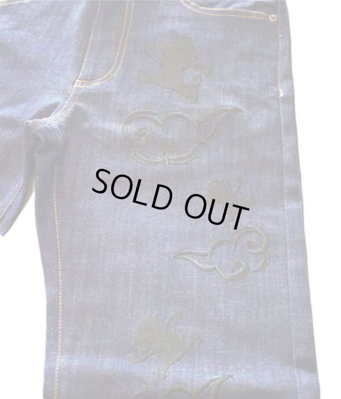 画像4: GO-COO! (悟空本舗)   刺繍 デニムパンツ  LGD-5903  インディゴ (4)