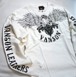 画像5: [  VANSON (バンソン）]  イーグル プリント 刺繍 長袖Tシャツ NVLT-2022 (5)