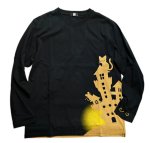 画像2: LIN (リン） [黒猫Lamy &ネズミEarl の夜会 ] 長袖Tシャツプリント 刺繍   ALLT-75006 ブラック (2)