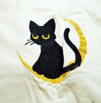 画像6: LIN (リン） [黒猫Lamy &ネズミEarl の夜会 ] 長袖Tシャツプリント 刺繍   ALLT-75006 オフホワイト (6)