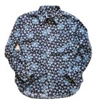 画像1: 衣桜   [ 桜 藍染絞り ] 長袖シャツ  SA-1358 (日本製） (1)
