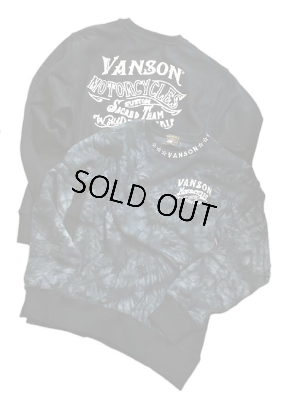 画像1: VANSON (バンソン）ロゴ チェーン刺繍  裏毛 トレーナー NVSZ-2013 (1)