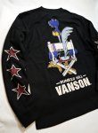 画像6:   VANSON (バンソン)  ROAD RUNNER コラボ プリント 刺繍 長袖Tシャツ LTV-2021 (6)