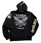 画像1: vanson （バンソン）アメリカンイーグル   刺繍   ジップパーカー(裏毛） NVSZ-2011 (1)