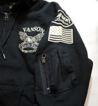 画像5: vanson （バンソン）アメリカンイーグル   刺繍   ジップパーカー(裏毛） NVSZ-2011 (5)