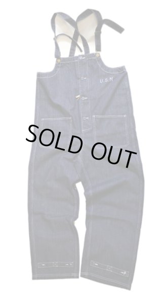 HOUSTON (ヒューストン） DENIM DECK PANT 1937 ピンストライプ