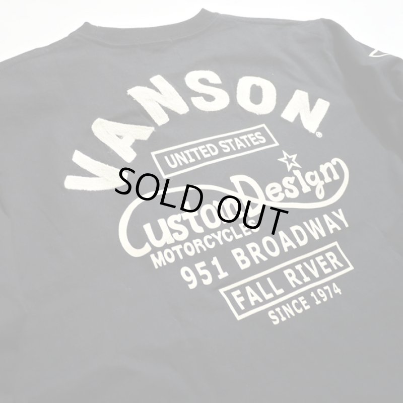画像7:   VANSON (バンソン)   プリント 刺繍 長袖Tシャツ NVLT-2103 (7)