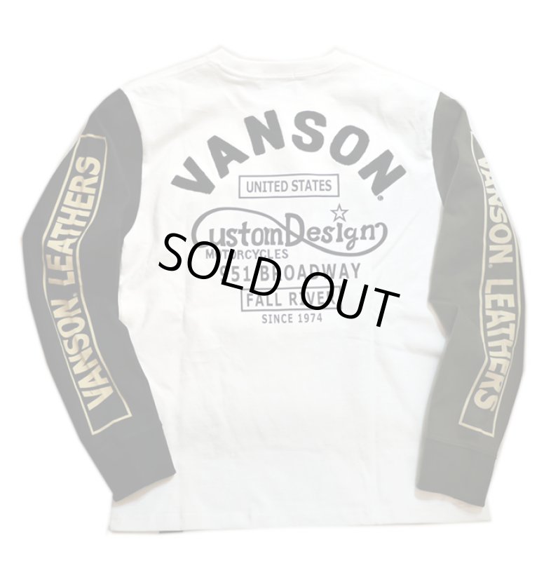 画像9:   VANSON (バンソン)   プリント 刺繍 長袖Tシャツ NVLT-2103 (9)