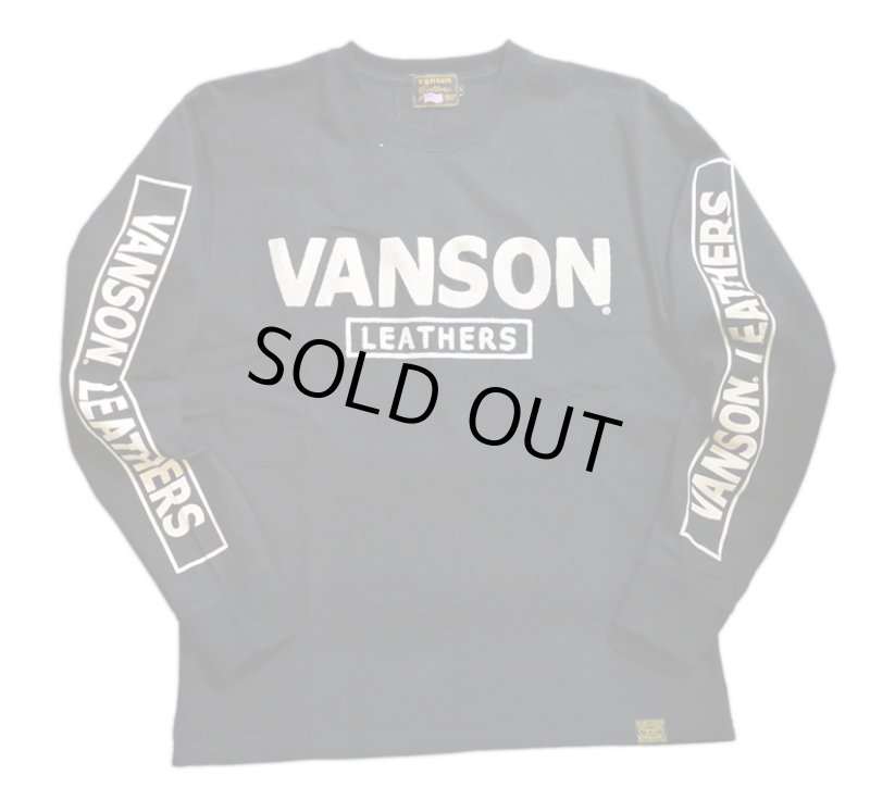 画像2:   VANSON (バンソン)   プリント 刺繍 長袖Tシャツ NVLT-2103 (2)