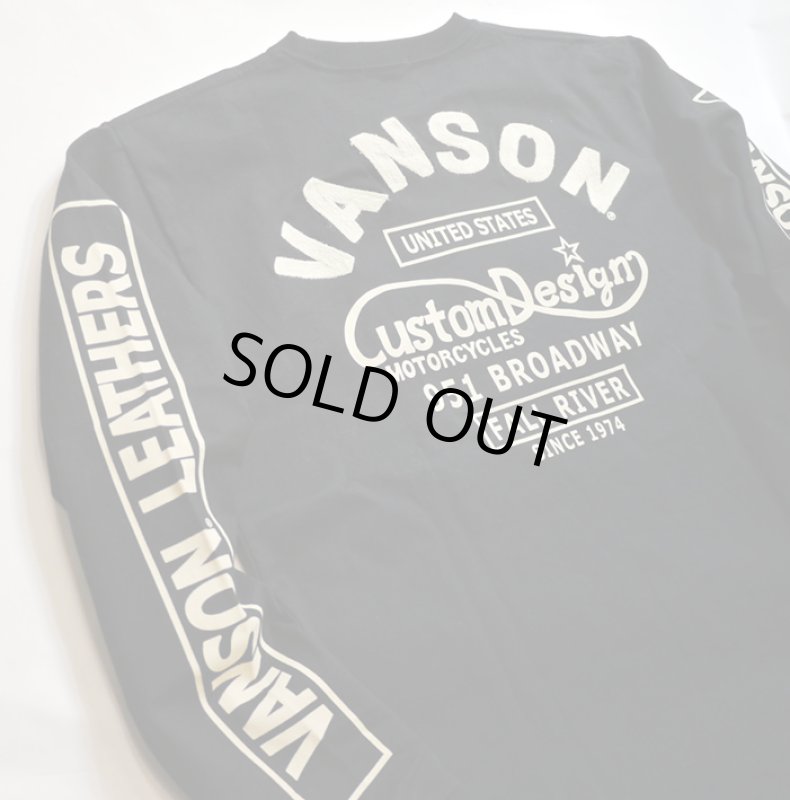 画像6:   VANSON (バンソン)   プリント 刺繍 長袖Tシャツ NVLT-2103 (6)