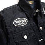 画像5: vanson （バンソン）アメリカンイーグル刺繍 Gジャン NVSL-2102 ブラック (5)