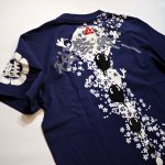 画像7: 参丸一 (サンマルイチ）[ 桜サンマルイチ ] プリント 刺繍 Tシャツ  ST-50051 (7)