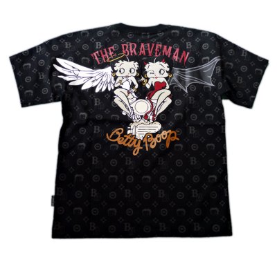 画像1: THE BRAVEMAN / Bettyboop コラボ  刺繍  プリント Tシャツ  BBB-2115