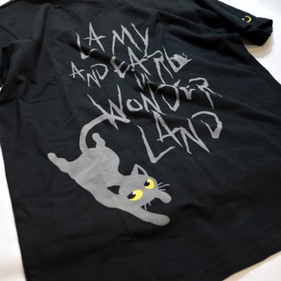 画像3: LIN (リン） 黒猫Lamy &ネズミEarl  黒猫Lamy&ネズミEarl [ WONDER LAND ] プリント 刺繍 Tシャツ  ATL-75017