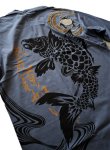 画像13: 参丸一 (サンマルイチ）[ 舞う鯉 ] プリント 刺繍 Tシャツ  ST-50063 (13)