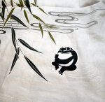 画像7: 参丸一 (サンマルイチ） 柳の下麻シャツ　プリント　刺繍　SSH-50067 (7)