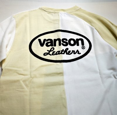 画像2: VANSON (バンソン） クレイジーTシャツ 刺繍  NVST-2113 ナチュラル／オフホワイト