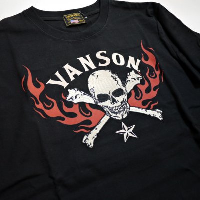 画像2: VANSON (バンソン） スカル  プリント 刺繍 Tシャツ NVST-2108