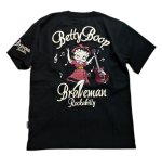 画像2: THE BRAVEMAN / Bettyboop コラボ  刺繍  プリント Tシャツ  BBB-2114 (2)