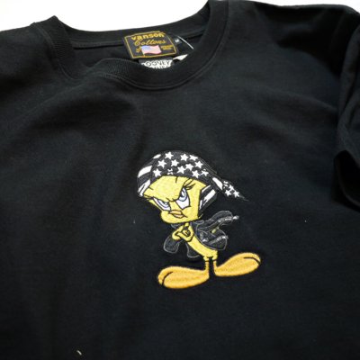 画像1: VANSON (バンソン）LOONY TUNESコラボ トゥイーティー 刺繍 Tシャツ LTV-2111