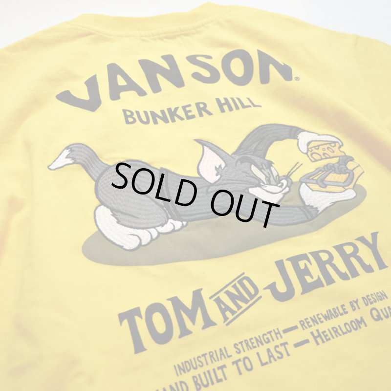 画像6: vanson  (バンソン） tom&jerry コラボ 刺繍  Tシャツ  TJV-2111 (6)