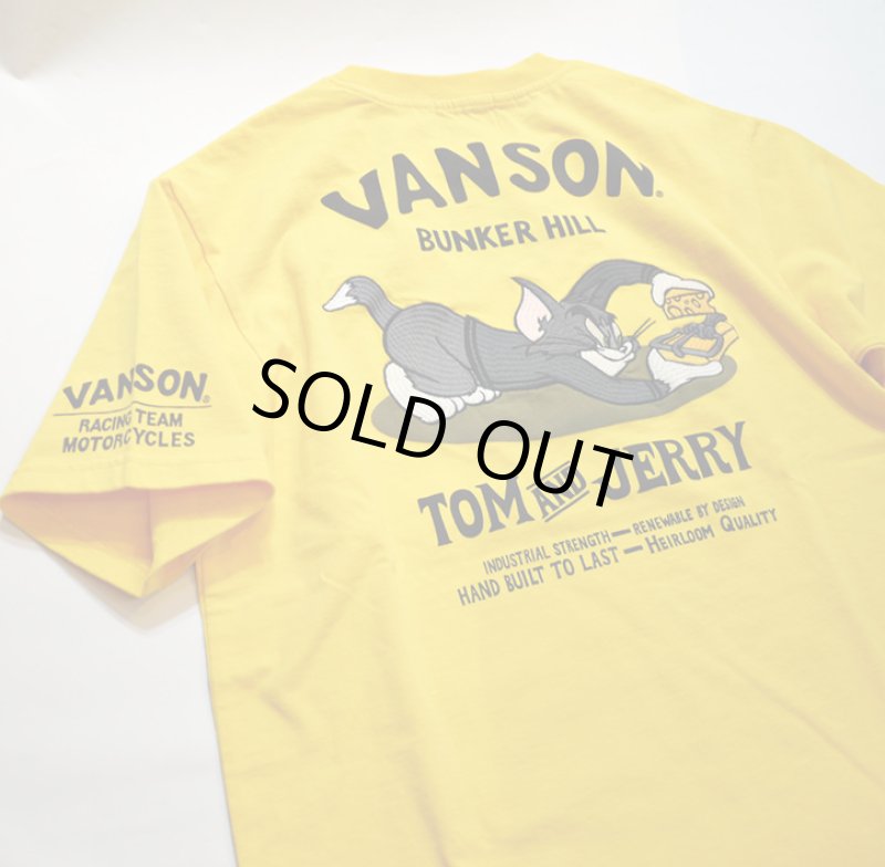 画像4: vanson  (バンソン） tom&jerry コラボ 刺繍  Tシャツ  TJV-2111 (4)
