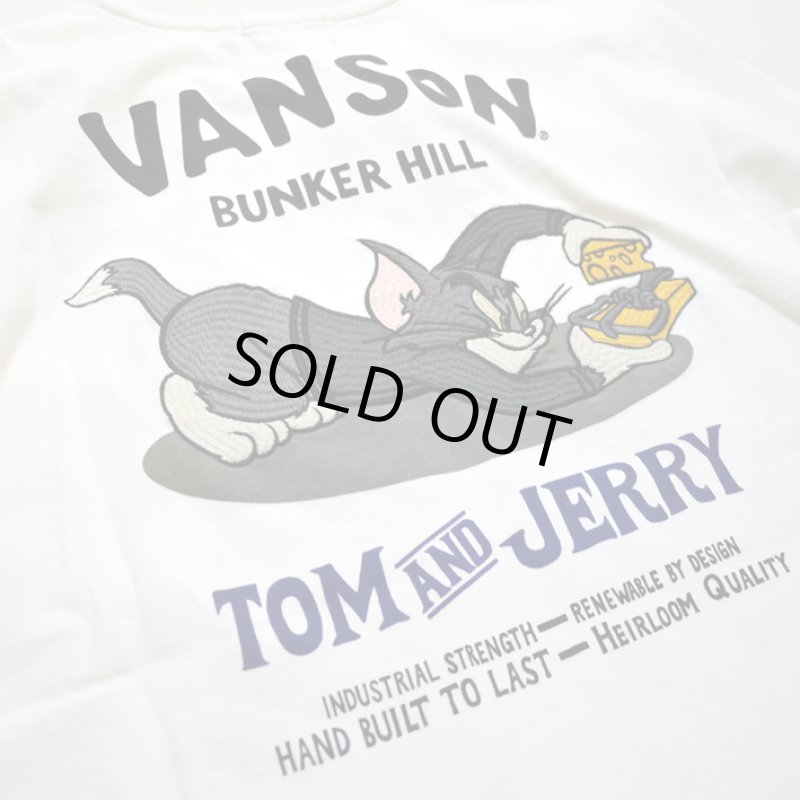 画像13: vanson  (バンソン） tom&jerry コラボ 刺繍  Tシャツ  TJV-2111 (13)