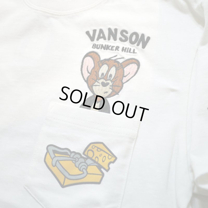 画像14: vanson  (バンソン） tom&jerry コラボ 刺繍  Tシャツ  TJV-2111 (14)