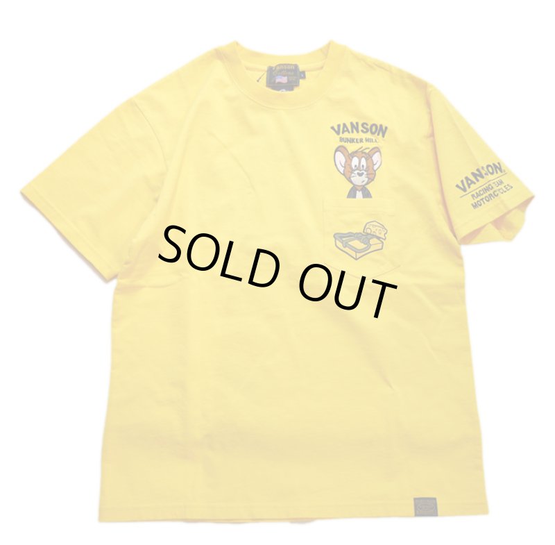 画像3: vanson  (バンソン） tom&jerry コラボ 刺繍  Tシャツ  TJV-2111 (3)