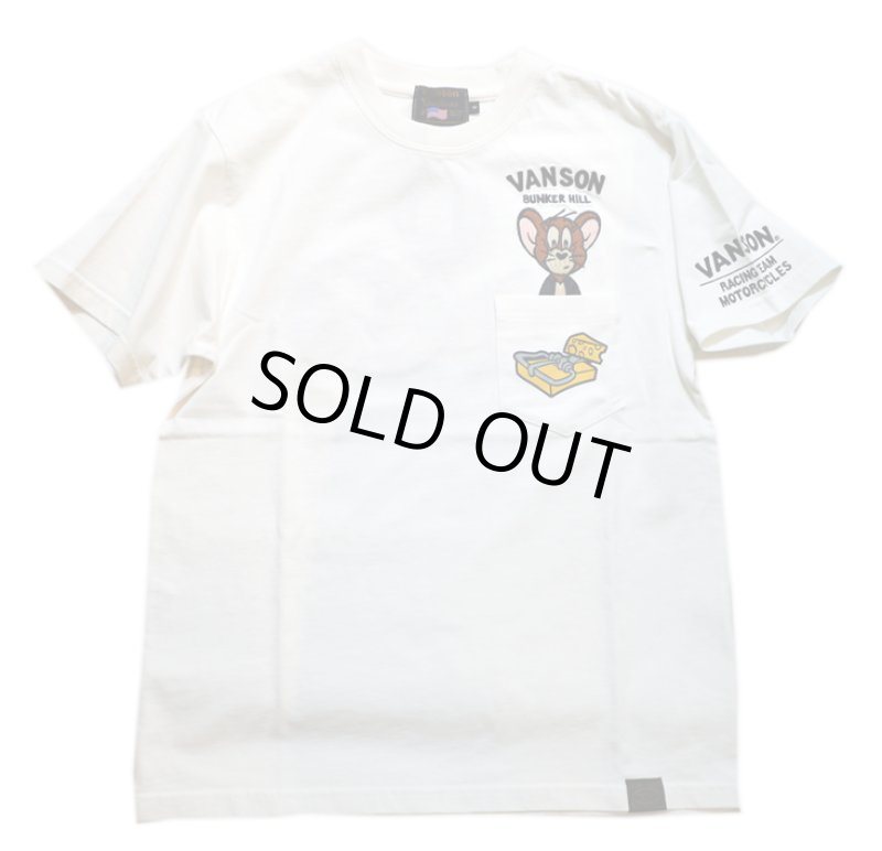 画像10: vanson  (バンソン） tom&jerry コラボ 刺繍  Tシャツ  TJV-2111 (10)