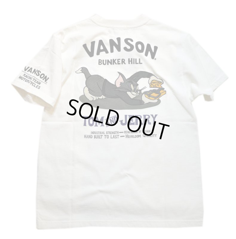 画像9: vanson  (バンソン） tom&jerry コラボ 刺繍  Tシャツ  TJV-2111 (9)