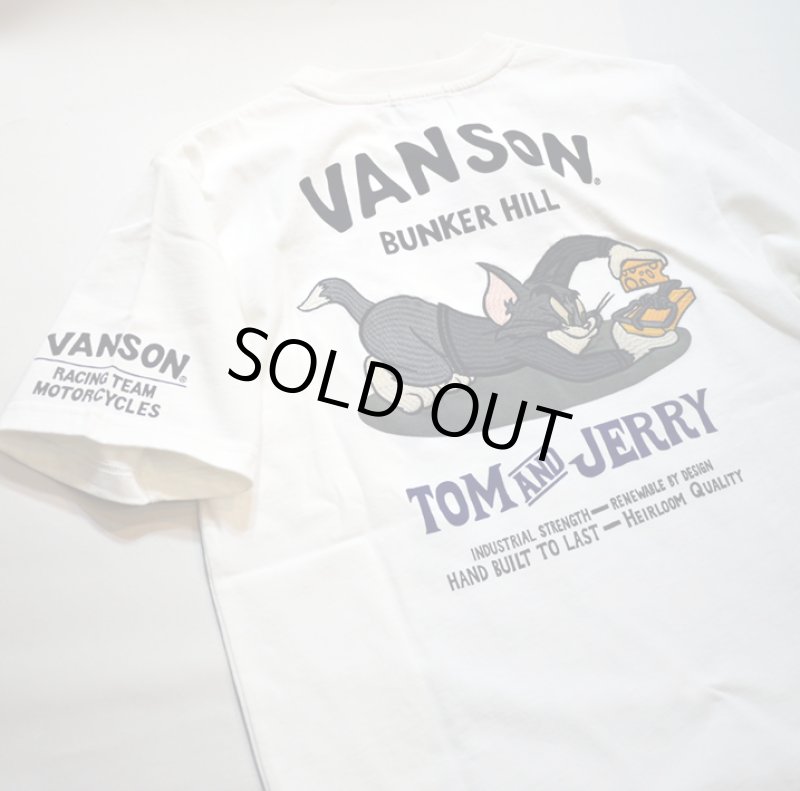 画像11: vanson  (バンソン） tom&jerry コラボ 刺繍  Tシャツ  TJV-2111 (11)