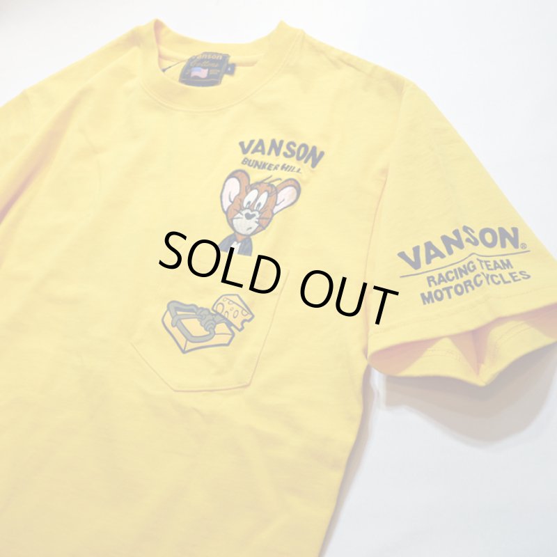 画像5: vanson  (バンソン） tom&jerry コラボ 刺繍  Tシャツ  TJV-2111 (5)