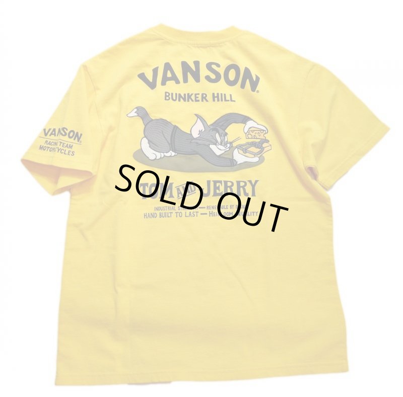 画像2: vanson  (バンソン） tom&jerry コラボ 刺繍  Tシャツ  TJV-2111 (2)