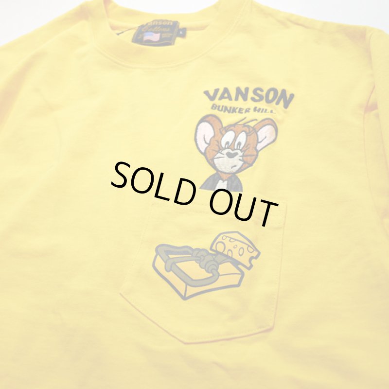 画像7: vanson  (バンソン） tom&jerry コラボ 刺繍  Tシャツ  TJV-2111 (7)