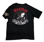 画像2: THE BRAVEMAN / Bettyboop コラボ  クレイジー切替えTシャツ 刺繍 プリント Tシャツ BBB-2120 (2)