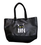 画像10: LIN (リン） 黒猫Lamy &ネズミEarl  PUレザー トートバック AL-7581 (10)