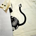 画像9: 再入荷 LIN (リン） 黒猫Lamy &ネズミEarl  蝶が気になるラミ＆アールTシャツ  プリント 刺繍 Tシャツ  ATL-75014 (9)