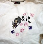 画像5: Pandiesta Japan / 抜刀娘 コラボ （風神雷神パンダ×ばっとうむちゅめ）Tシャツ プリント  刺繍  212075 (5)
