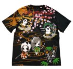 画像9: Pandiesta Japan / 抜刀娘 コラボ （風神雷神パンダ×ばっとうむちゅめ）Tシャツ プリント  刺繍  212075 (9)